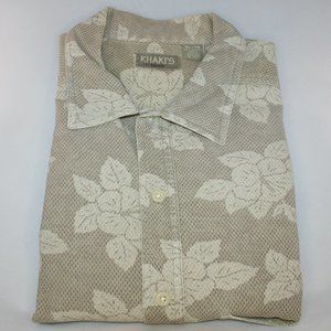 Khaki's by Arrow Floral Pattern Short Sleeve Shirt XL